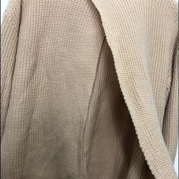 Nasty Gal Tan Cropped Open Back Sweater - Picture 4 of 6